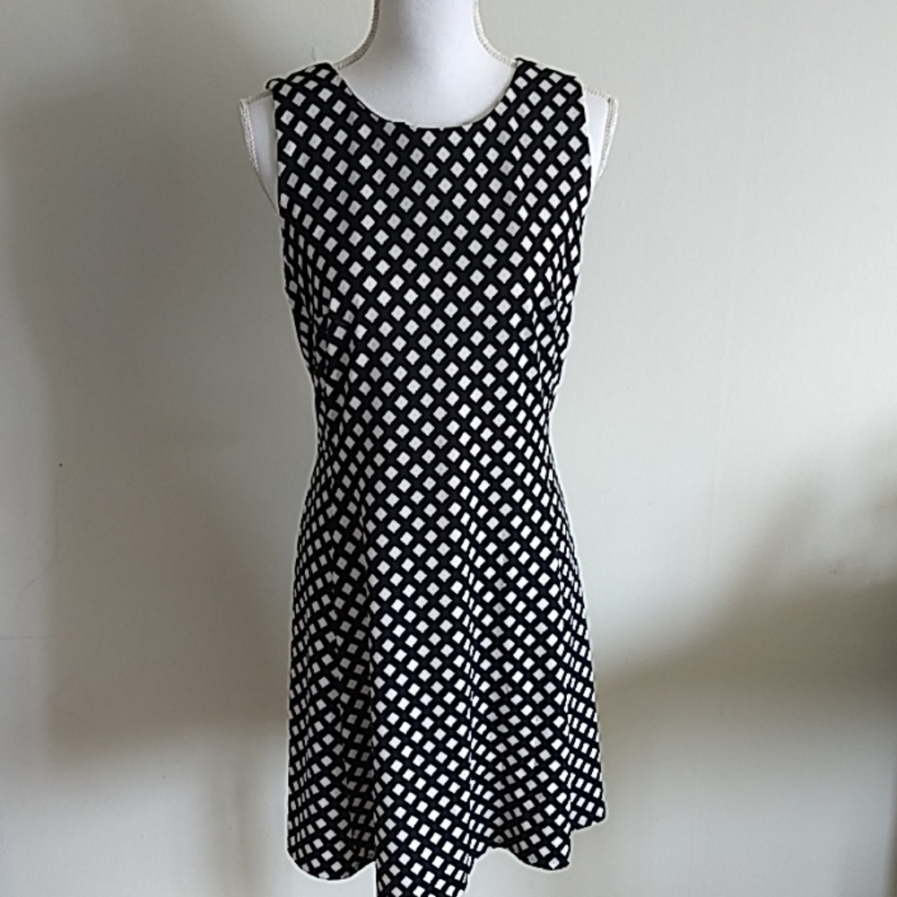 Chic black and white dress by AB Studio, like new